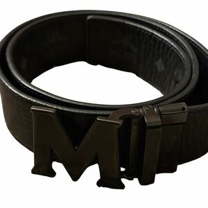 MCM Claus M Reversible Black Belt 1.75” In Visetos Black Belt